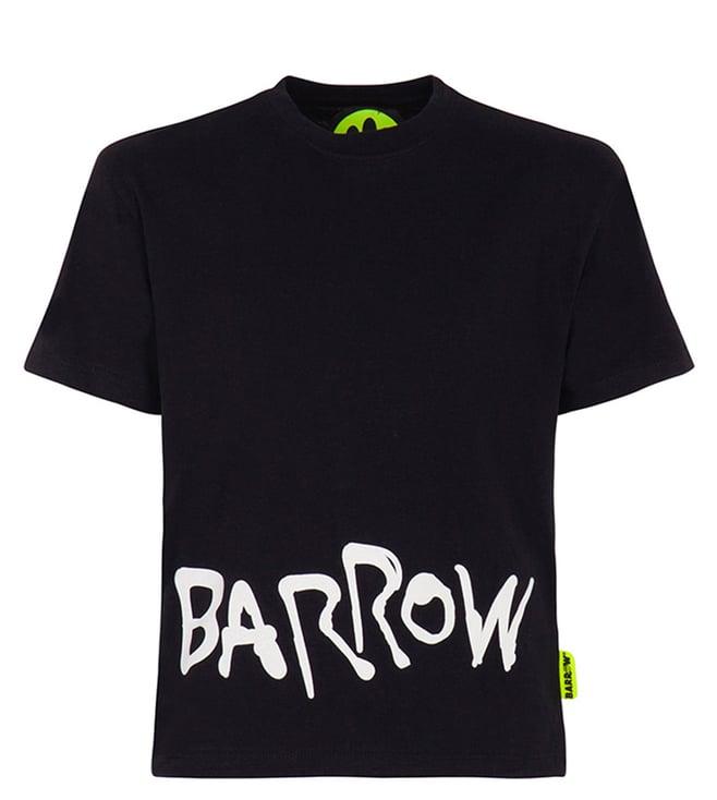 barrow kids black logo straight fit t-shirt