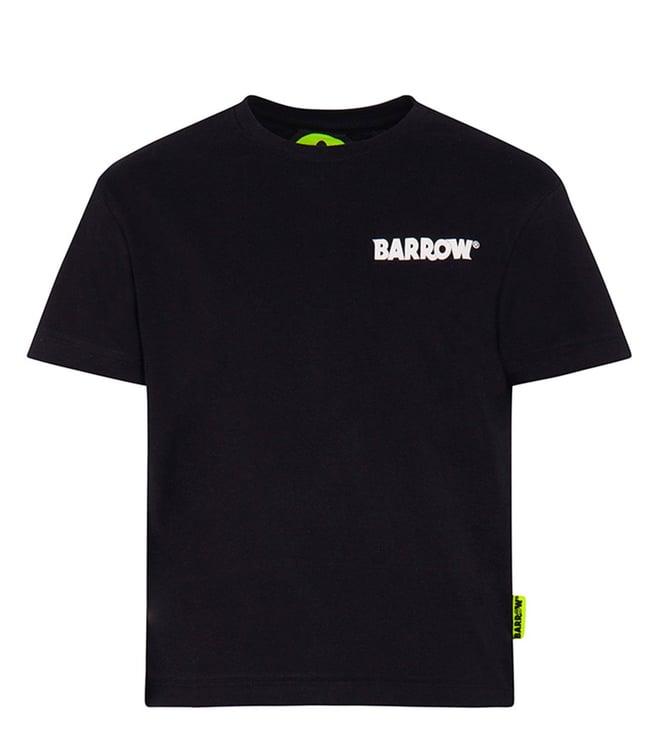 barrow kids black logo straight fit t-shirt