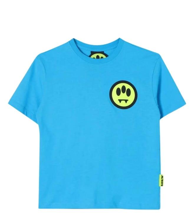 barrow kids blue logo comfort fit t-shirt