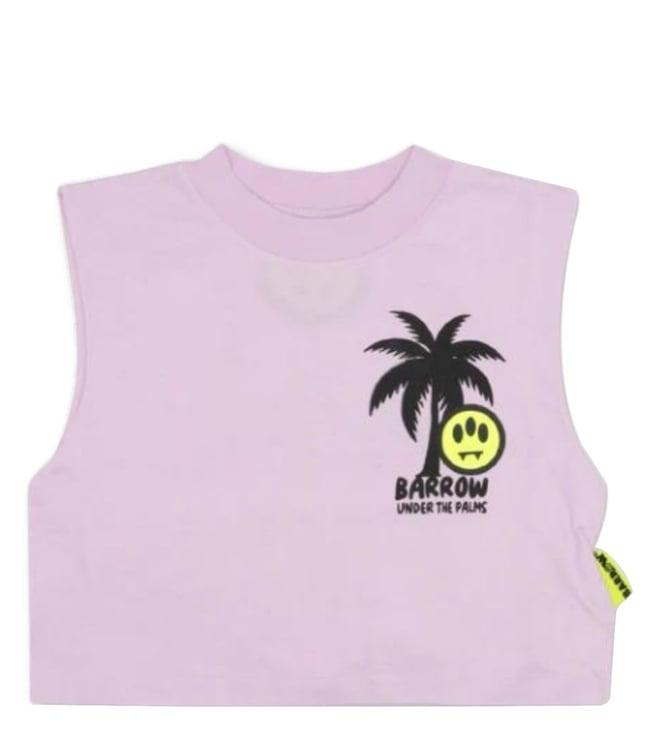 barrow kids purple logo comfort fit tank top