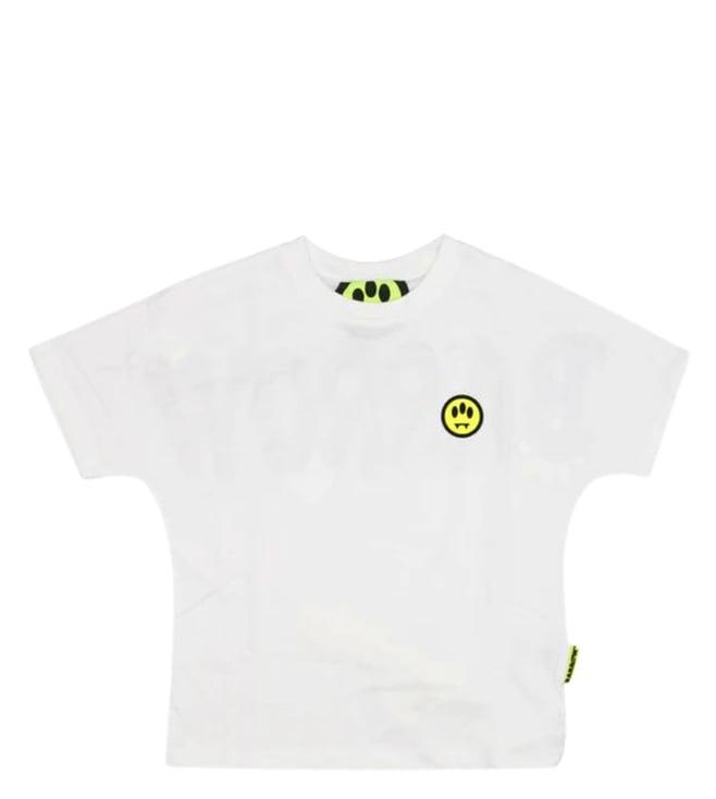 barrow kids white logo comfort fit t-shirt