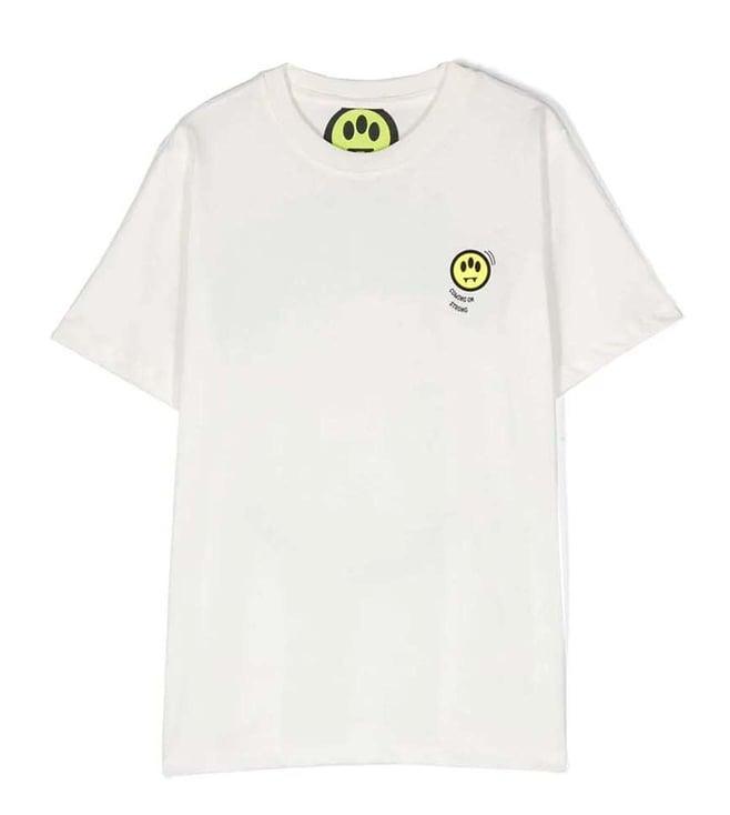 barrow kids white logo straight fit t-shirt