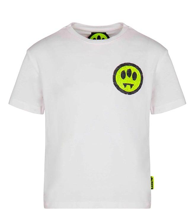 barrow kids white logo straight fit t-shirt