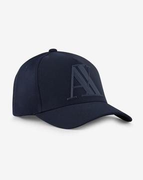 baseball cap with brand applique