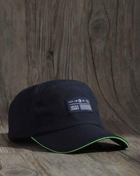 baseball cap with brand patch