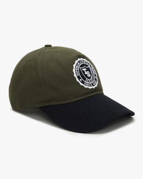 baseball cap with embroidered applique
