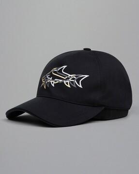 baseball cap with shark print