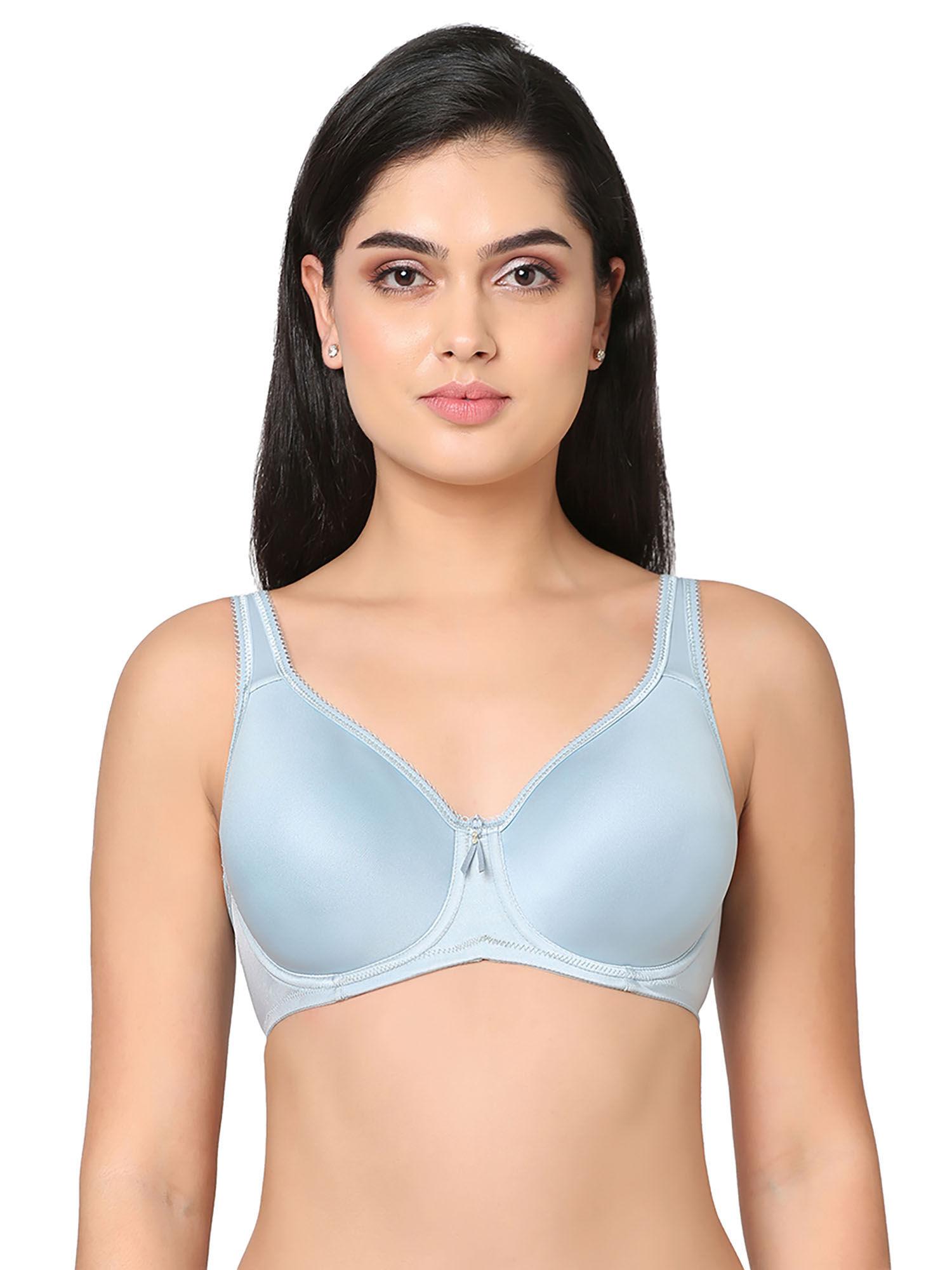 basic beauty padded wired full coverage full cup bra blue