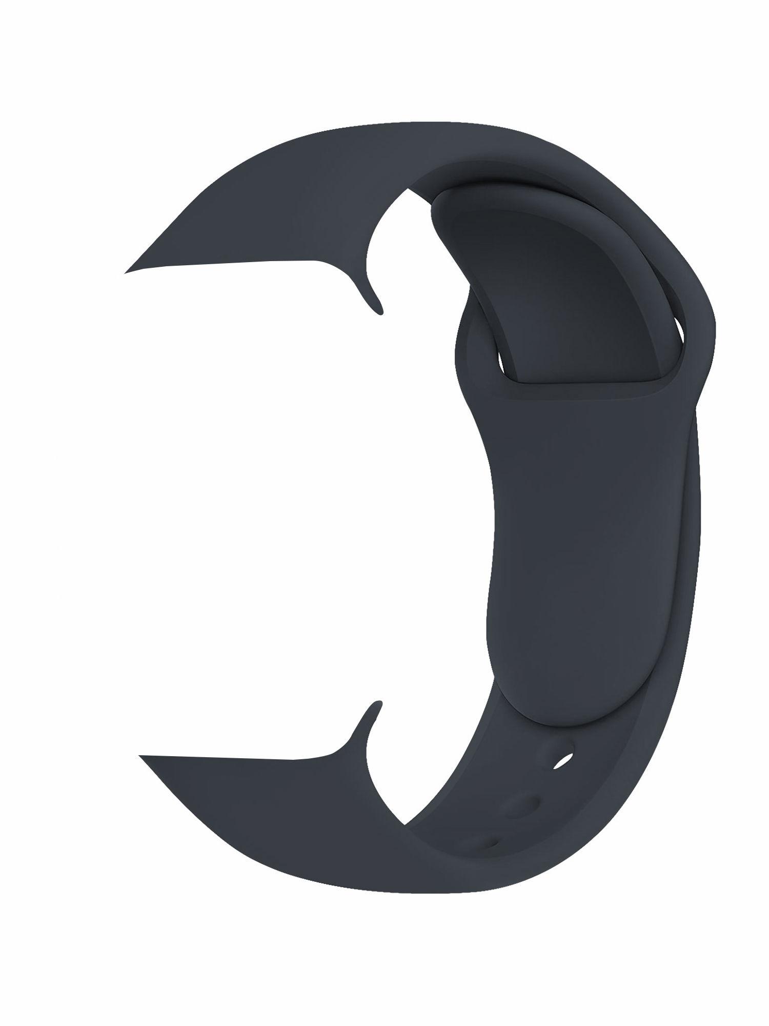 basic solid dark grey apple watch strap