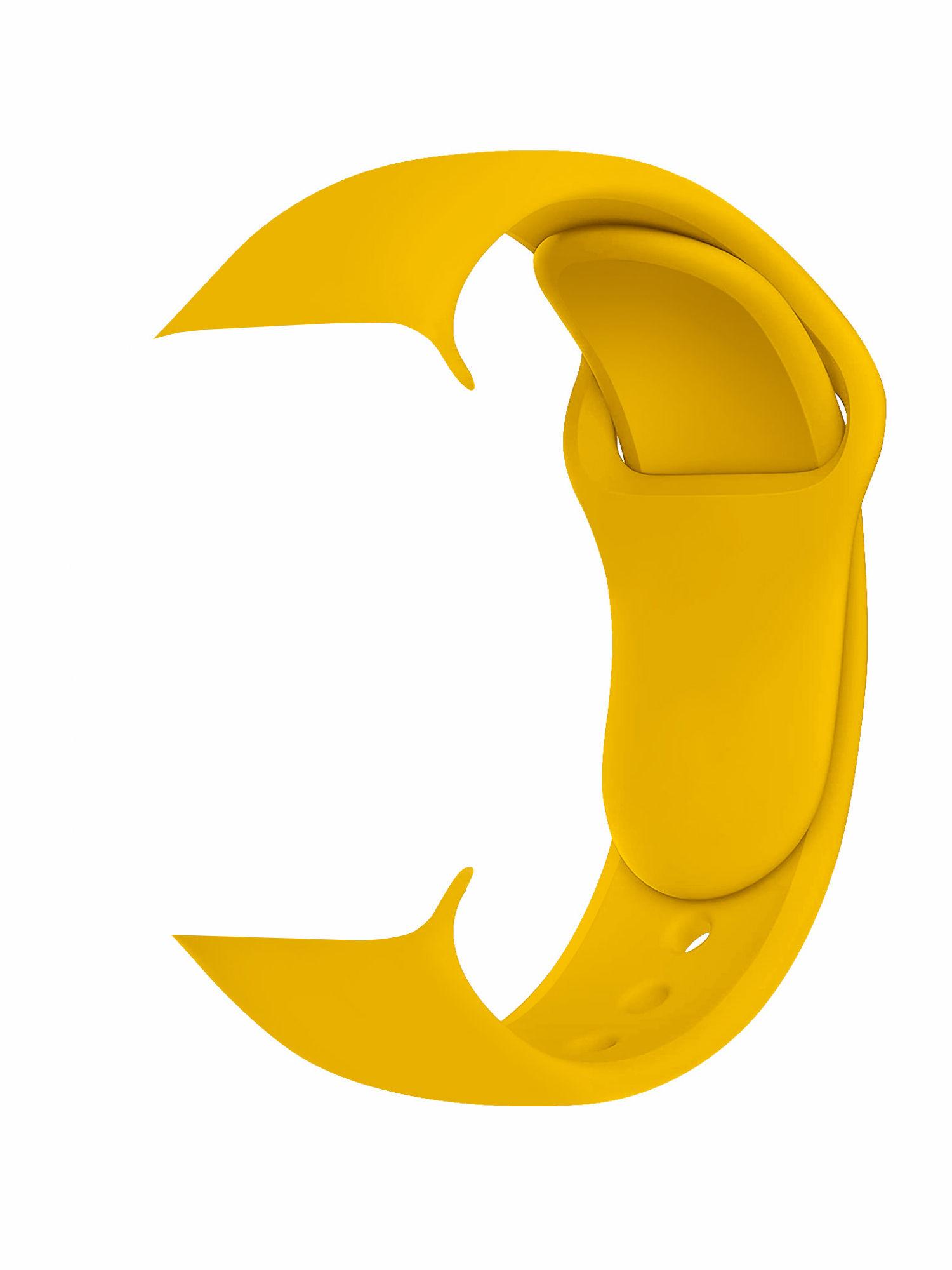 basic solid yellow apple watch strap