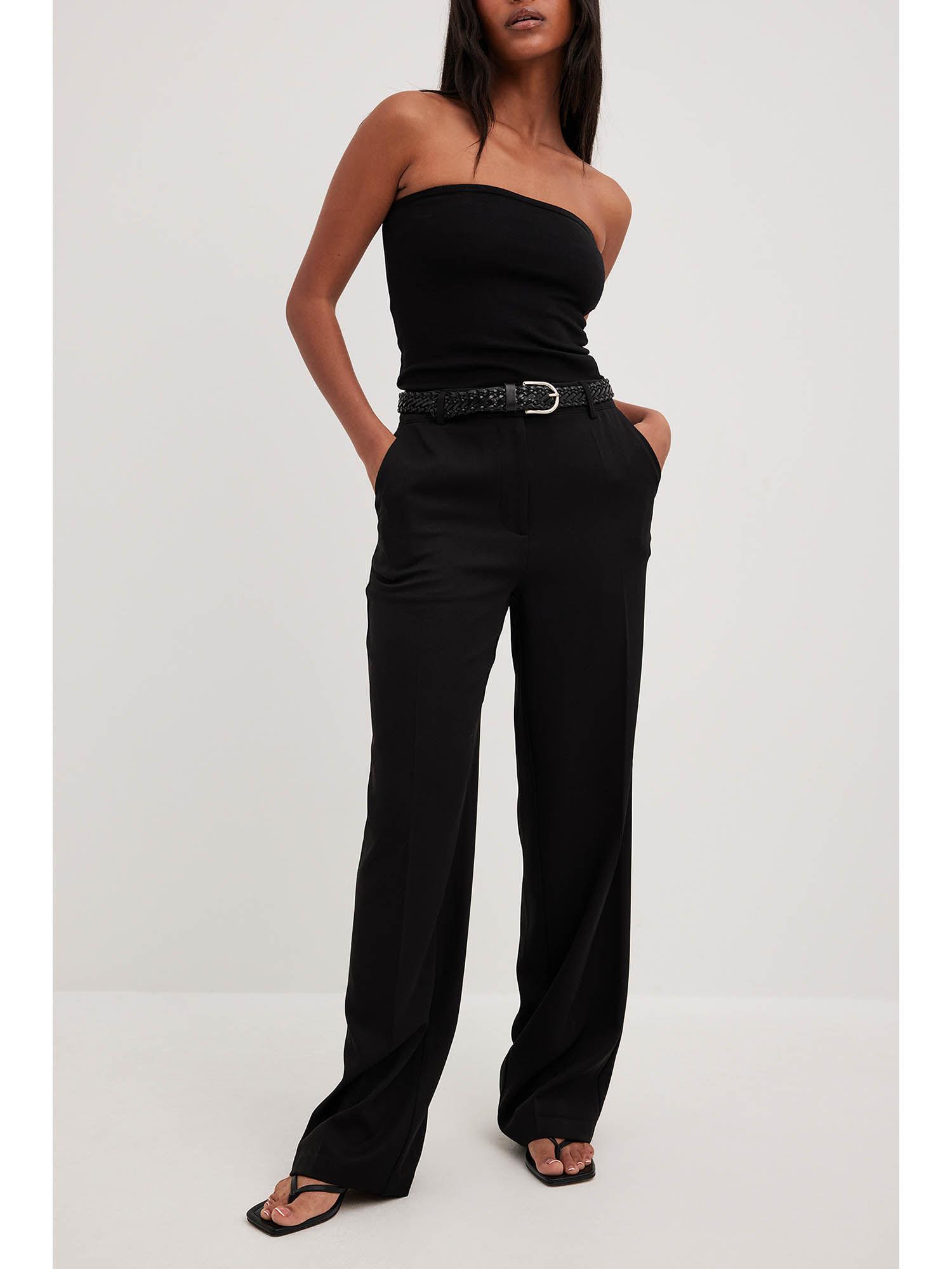 basic suit pants - black