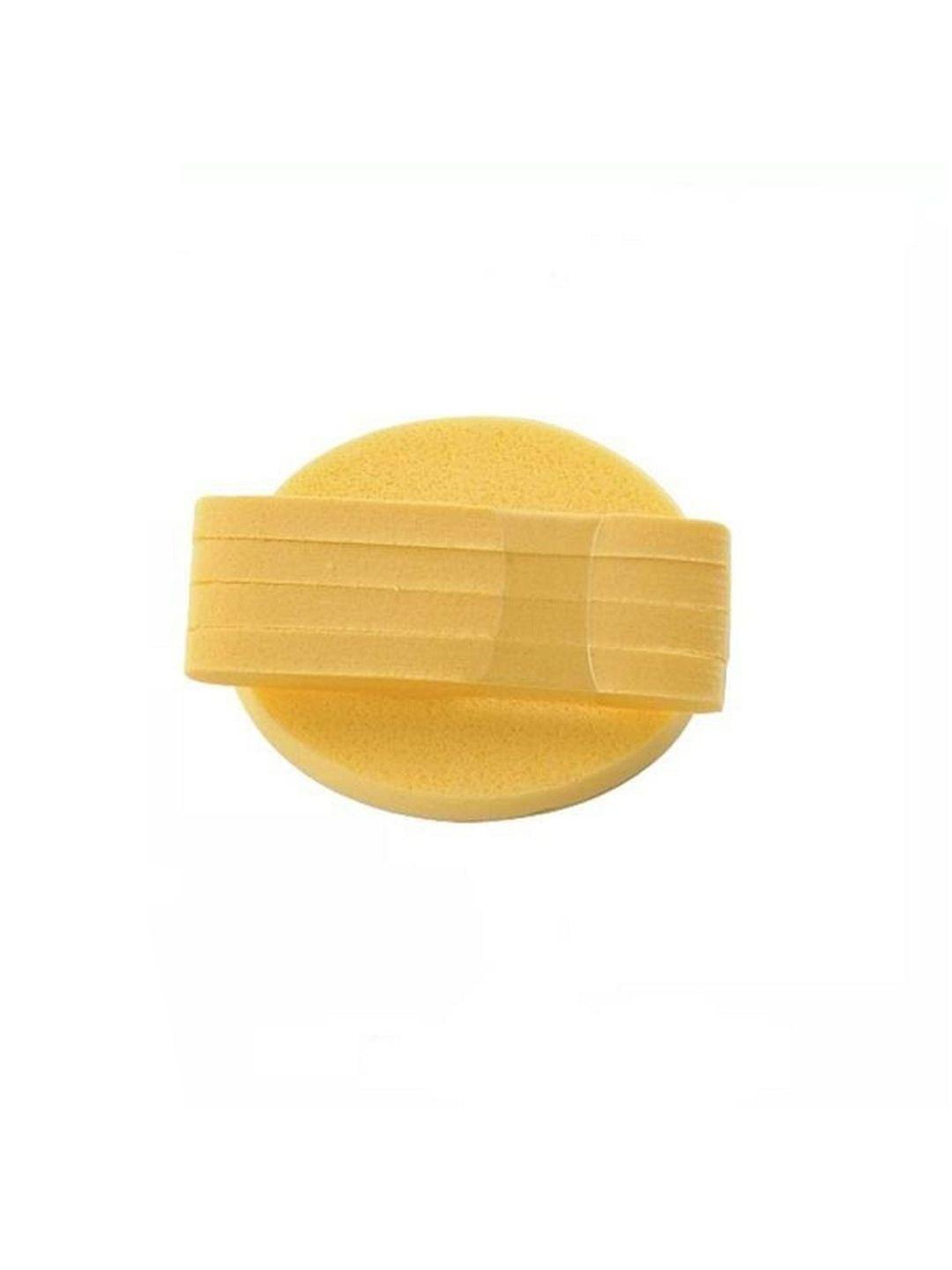 basicare set of 5 pva compressed 1053 facial cleansing sponge - yellow