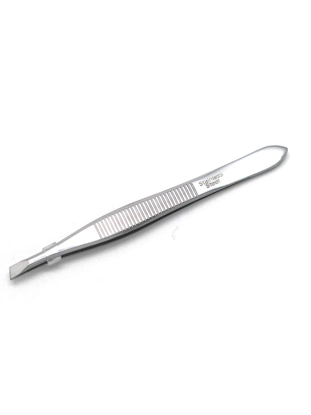 basicare grey textured slant tweezer