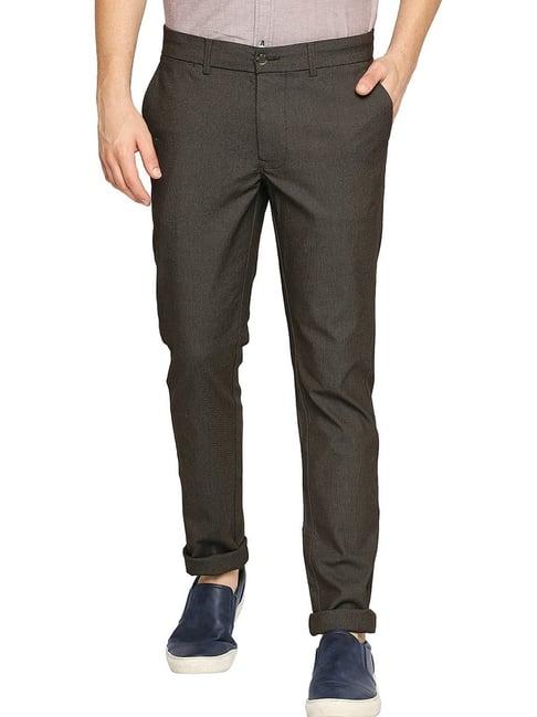 basics wren brown cotton tapered fit texture chinos