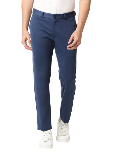 basics blue tapered fit chinos