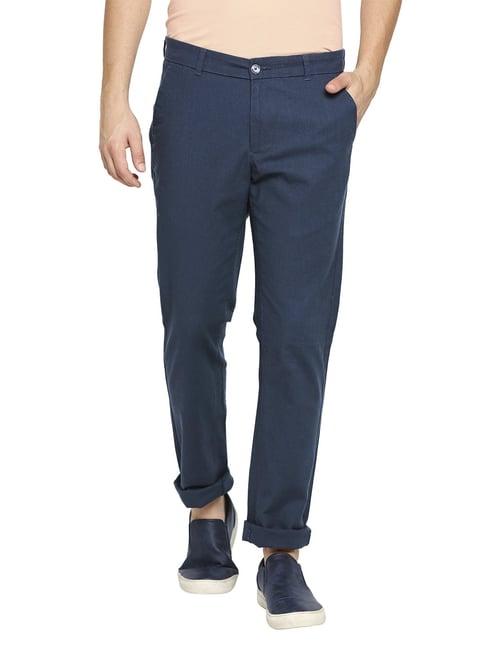 basics blue tapered fit chinos