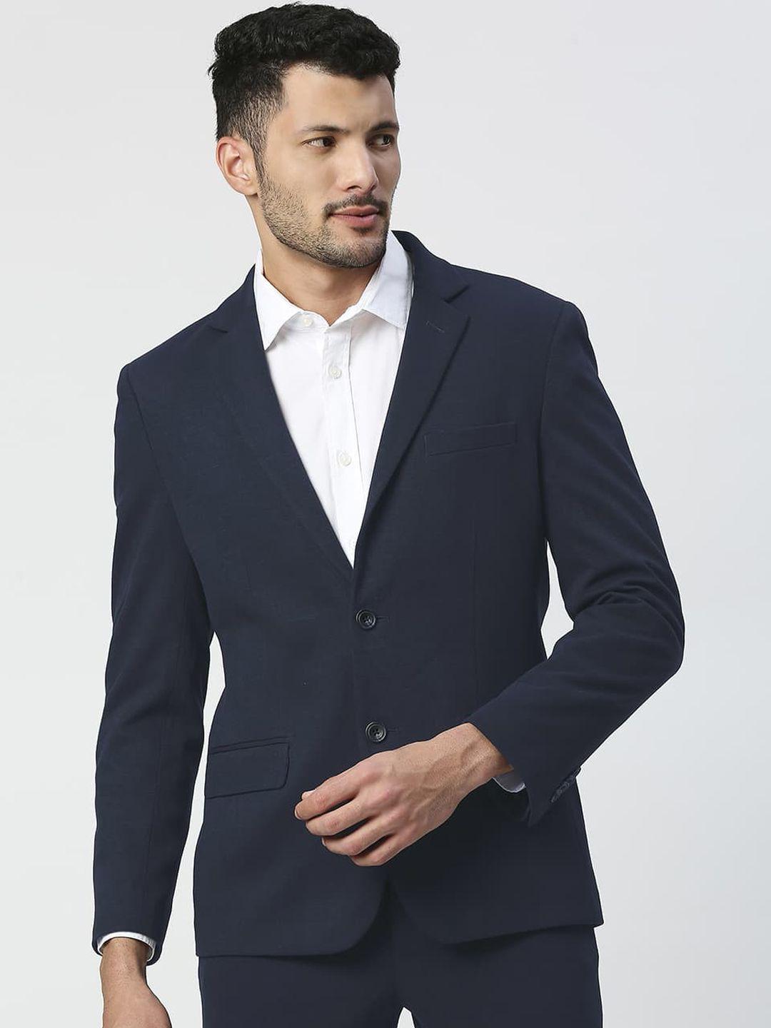 basics comfort-fit single-breasted blazer