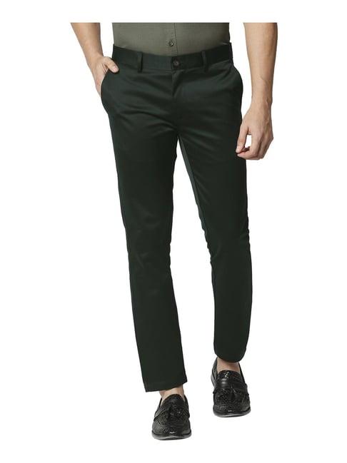 basics dark green tapered fit chinos