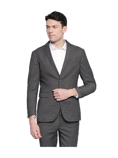 basics dark grey comfort fit blazer