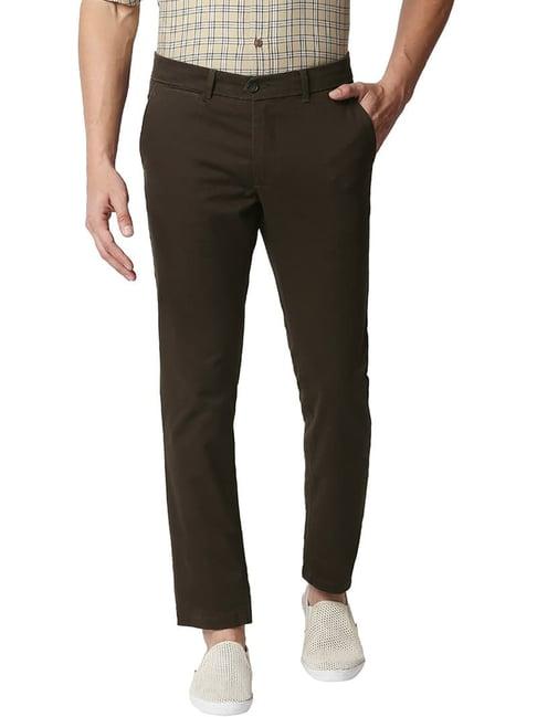 basics demitasse coffee cotton tapered fit trousers