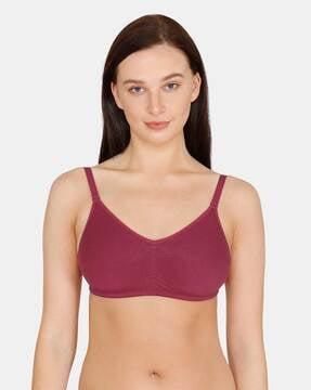 basics double layered non-wired non-padded full coverage backless bra