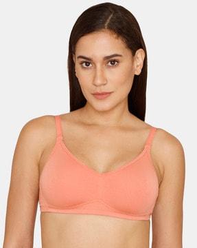 basics double layered non-wired non-padded full coverage backless bra