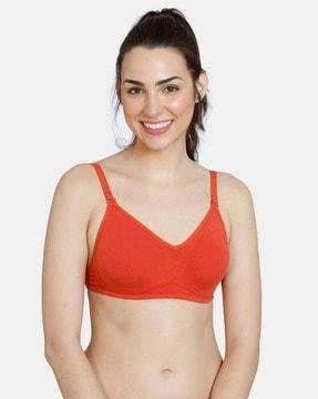 basics double layered non-wired non-padded full coverage backless bra