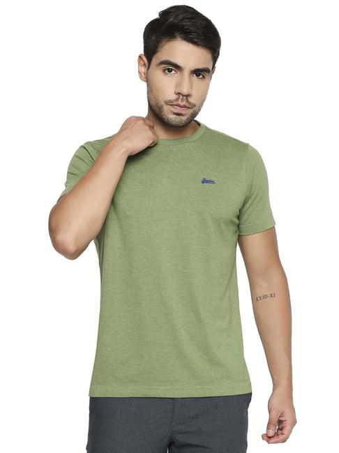 basics green slim fit t-shirt