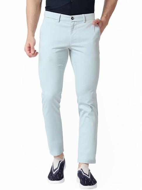 basics grey tapered fit trousers