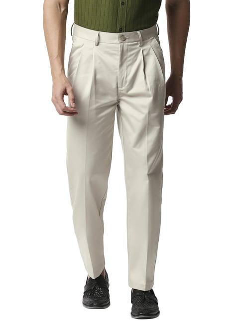 basics light grey comfort fit trousers
