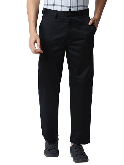 basics navy comfort fit trousers