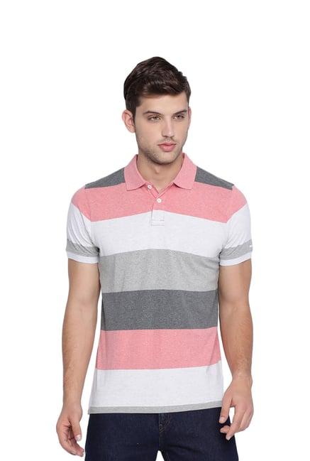 basics pink polo cotton t-shirt