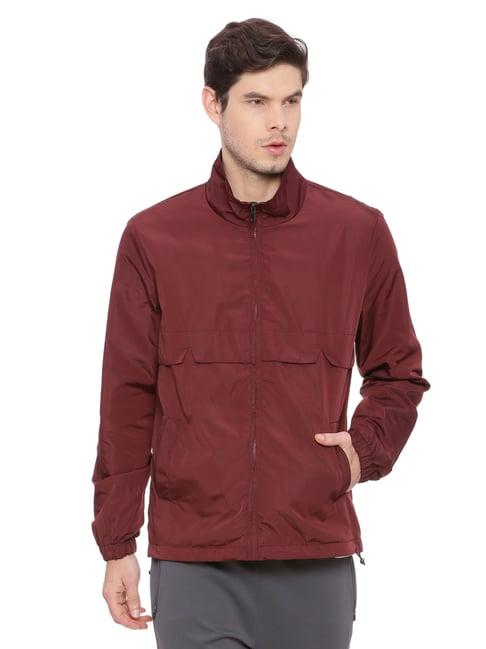 basics red comfort fit jacket