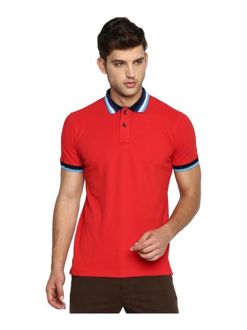 basics red polo t-shirt