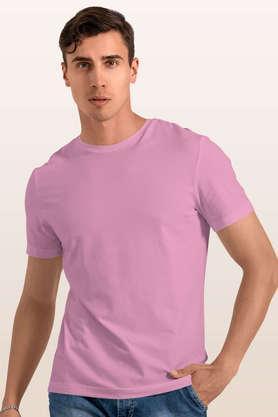basics round neck mens t-shirt - baby pink