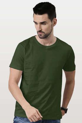 basics round neck mens t-shirt - green