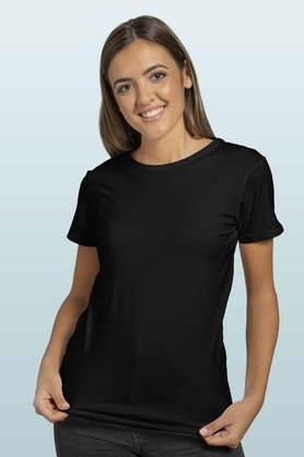 basics round neck womens t-shirt - black