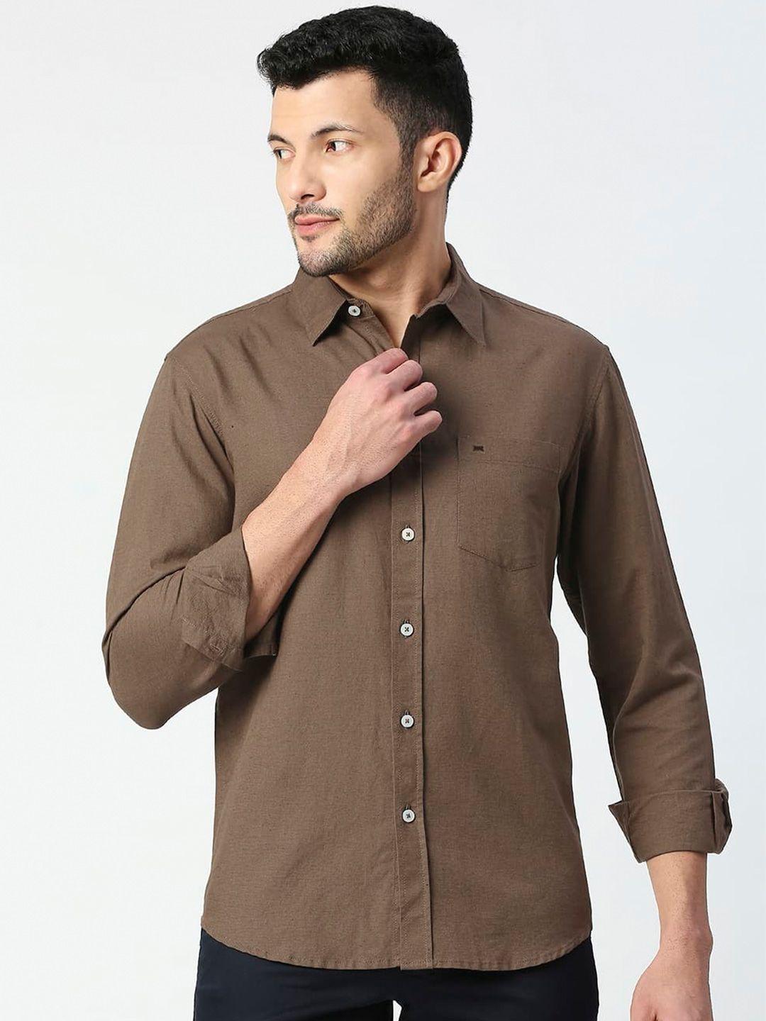 basics standard slim fit casual cotton shirt