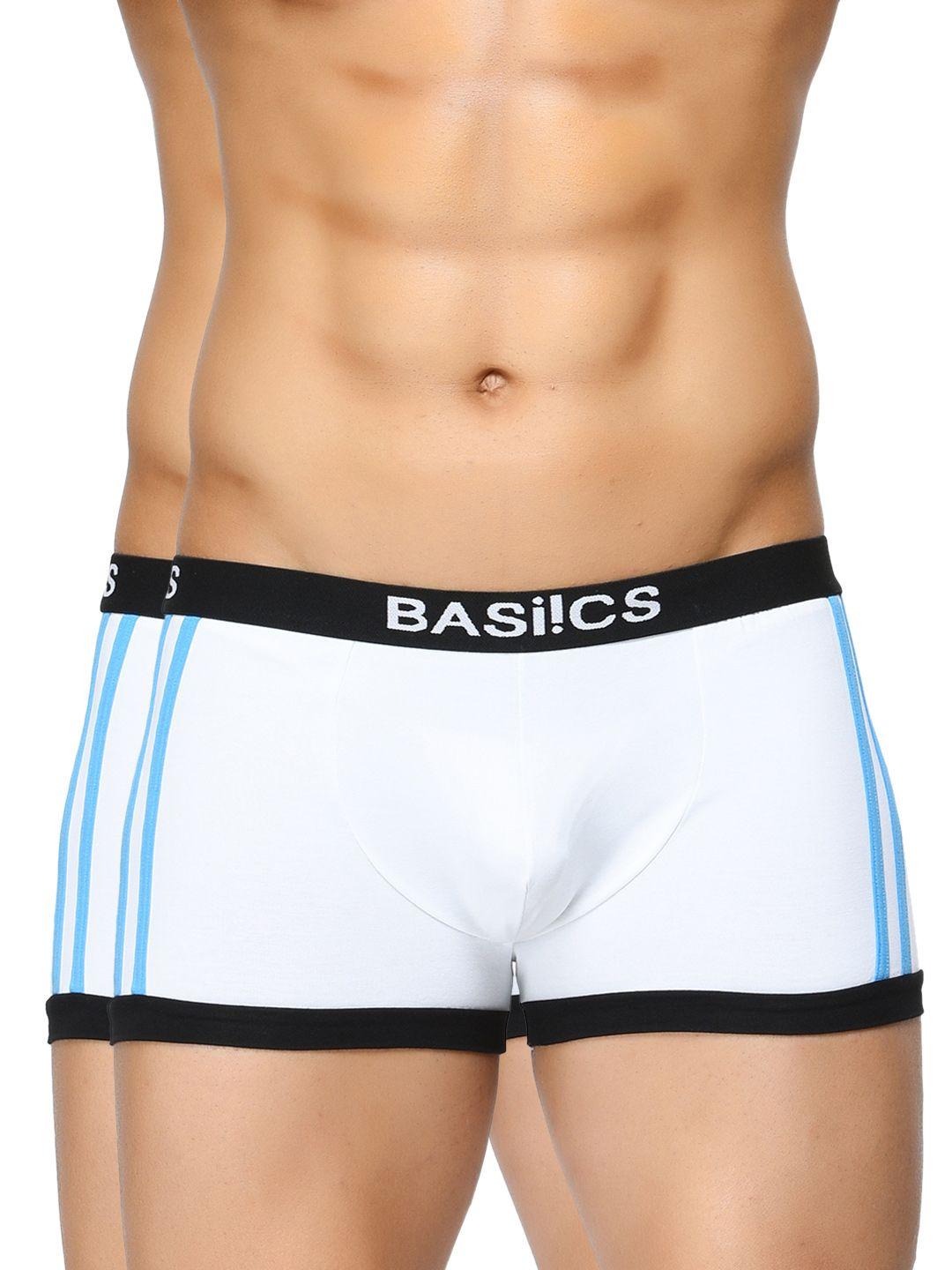 basiics by la intimo men pack of 2 white trunks bcstr010b055