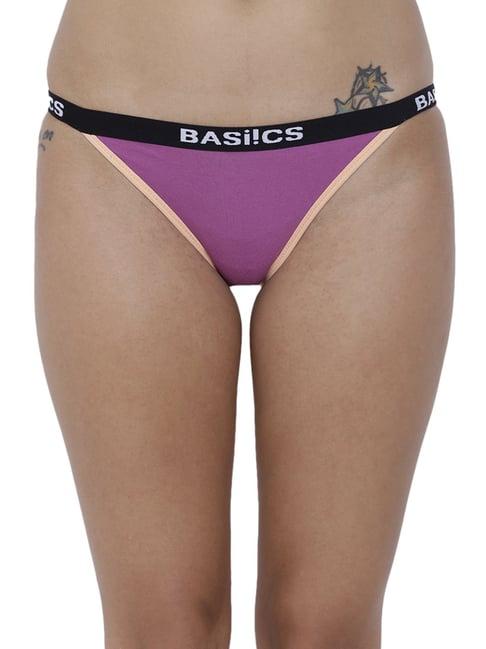 basiics by la intimo purple bikini panty