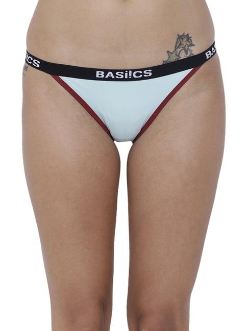 basiics by la intimo steel grey bikini panty