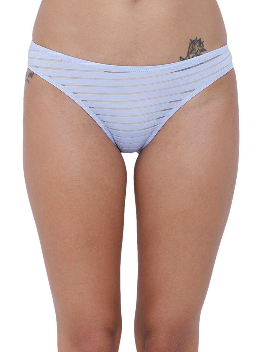 basiics by la intimo striped anti microbial bikini briefs bcpbr02