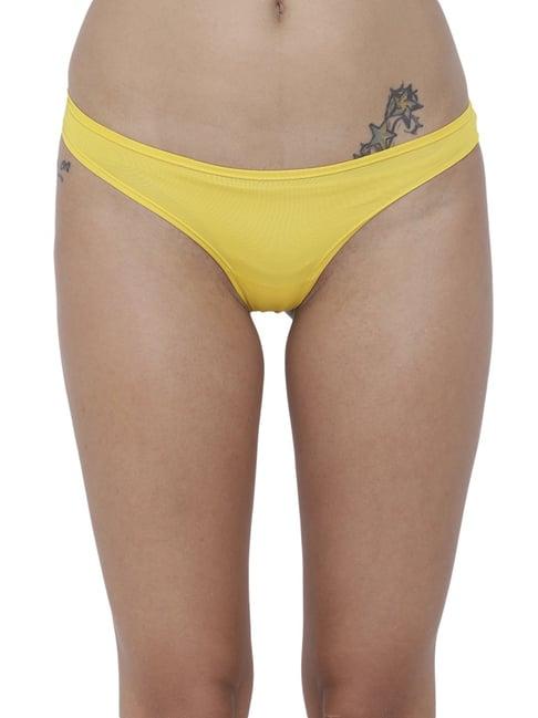 basiics by la intimo yellow bikini panty