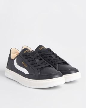 basket lux low-top lace-up trainer shoes