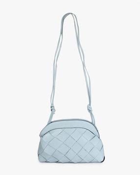 basket-weave crossbody bag