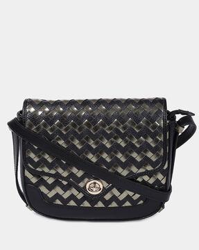 basket weave sling bag