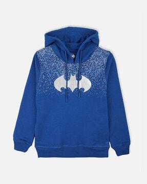 bat-man print hoodie
