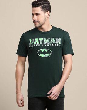 bat-man print crew-neck t-shirt