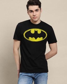 bat-man print crew-neck t-shirt