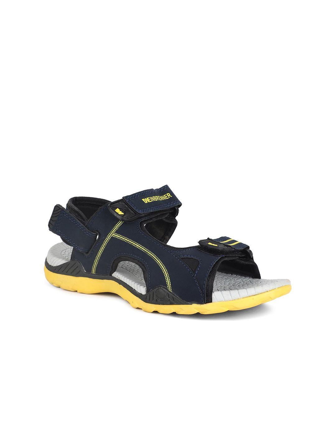 bata boys navy blue & grey sports sandals
